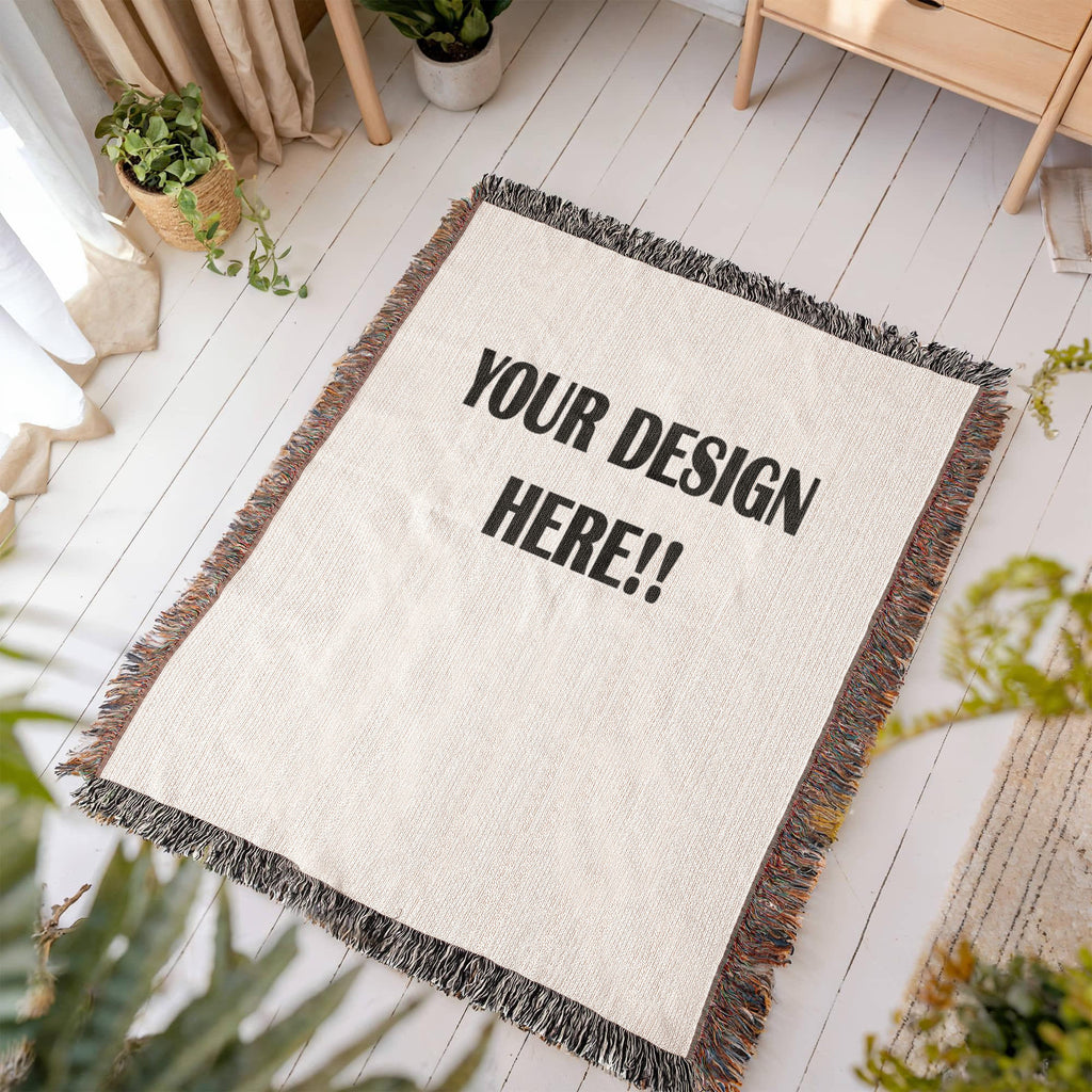Custom Design Artwork Heirloom Woven Blanket - Portrait