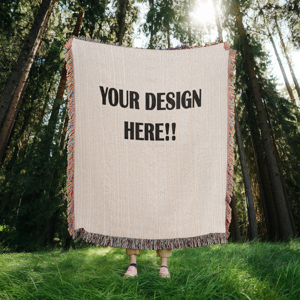 Custom Design Artwork Heirloom Woven Blanket - Portrait