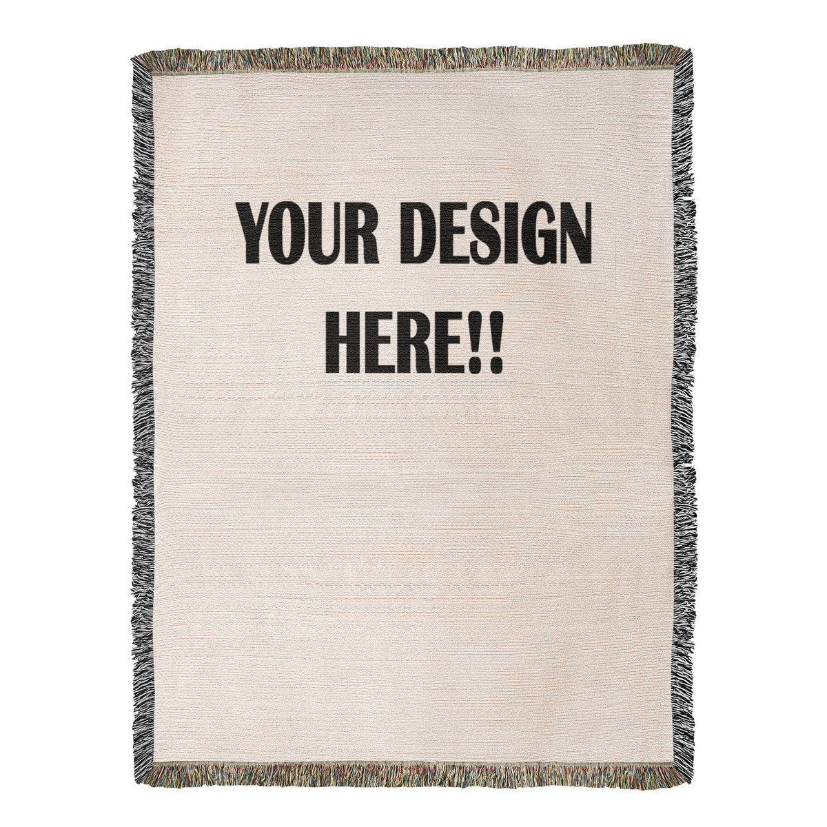 Custom Design Artwork Heirloom Woven Blanket - Portrait