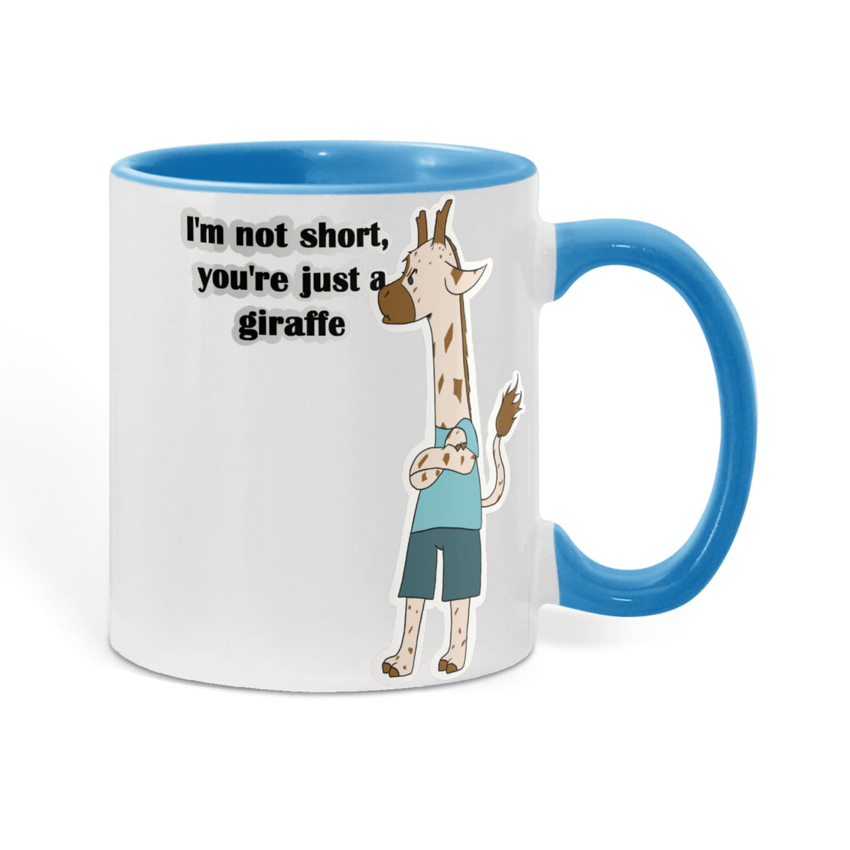 I'm Not Short & I'm Not Tall — Giraffe & Mouse Edition Mug (Colour Variation)