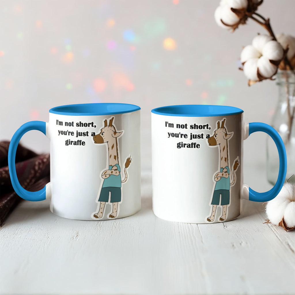 I'm Not Short, You're Just a Giraffe — Giraffe Edition Mug (color variation)
