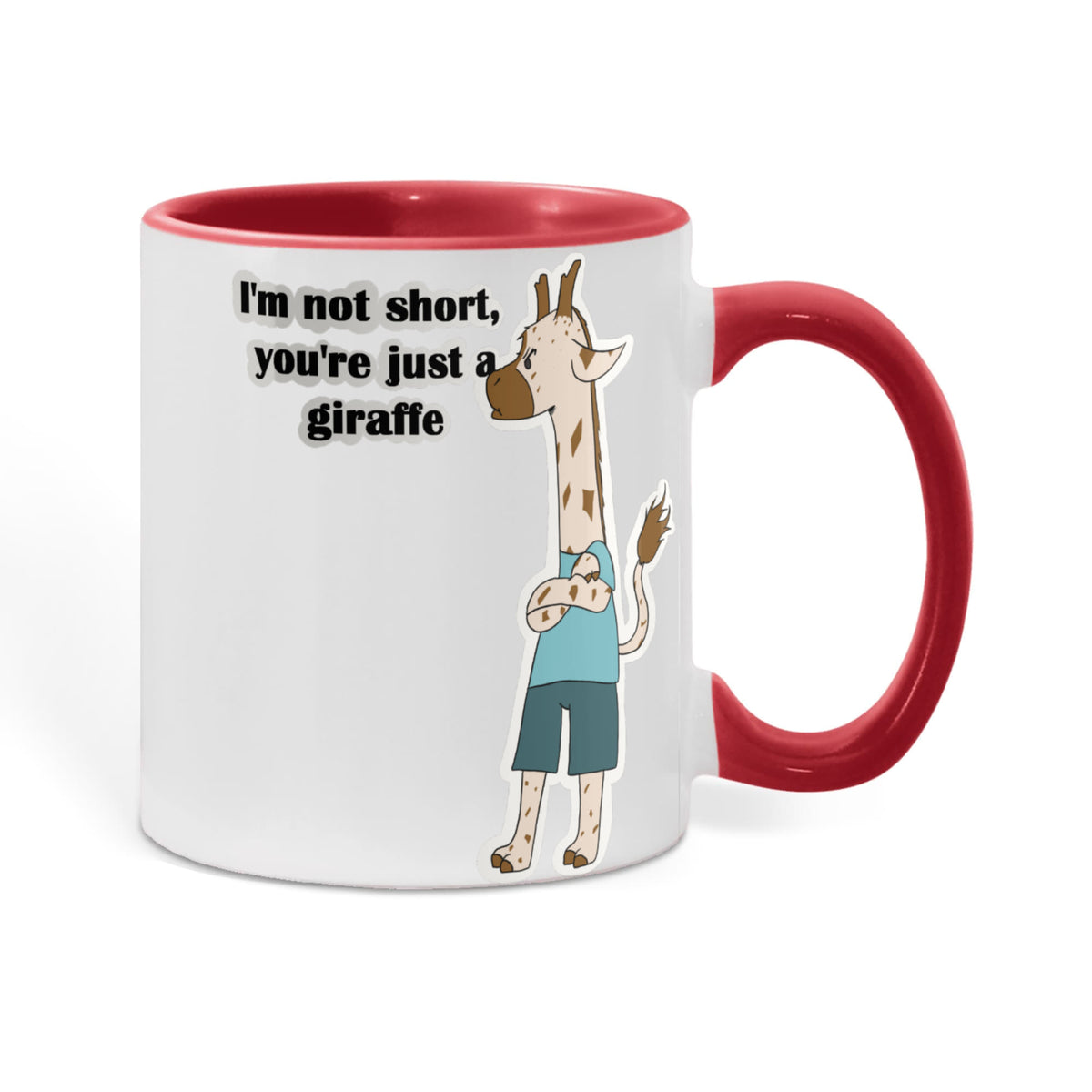 I'm Not Short, You're Just a Giraffe — Giraffe Edition Mug (color variation)