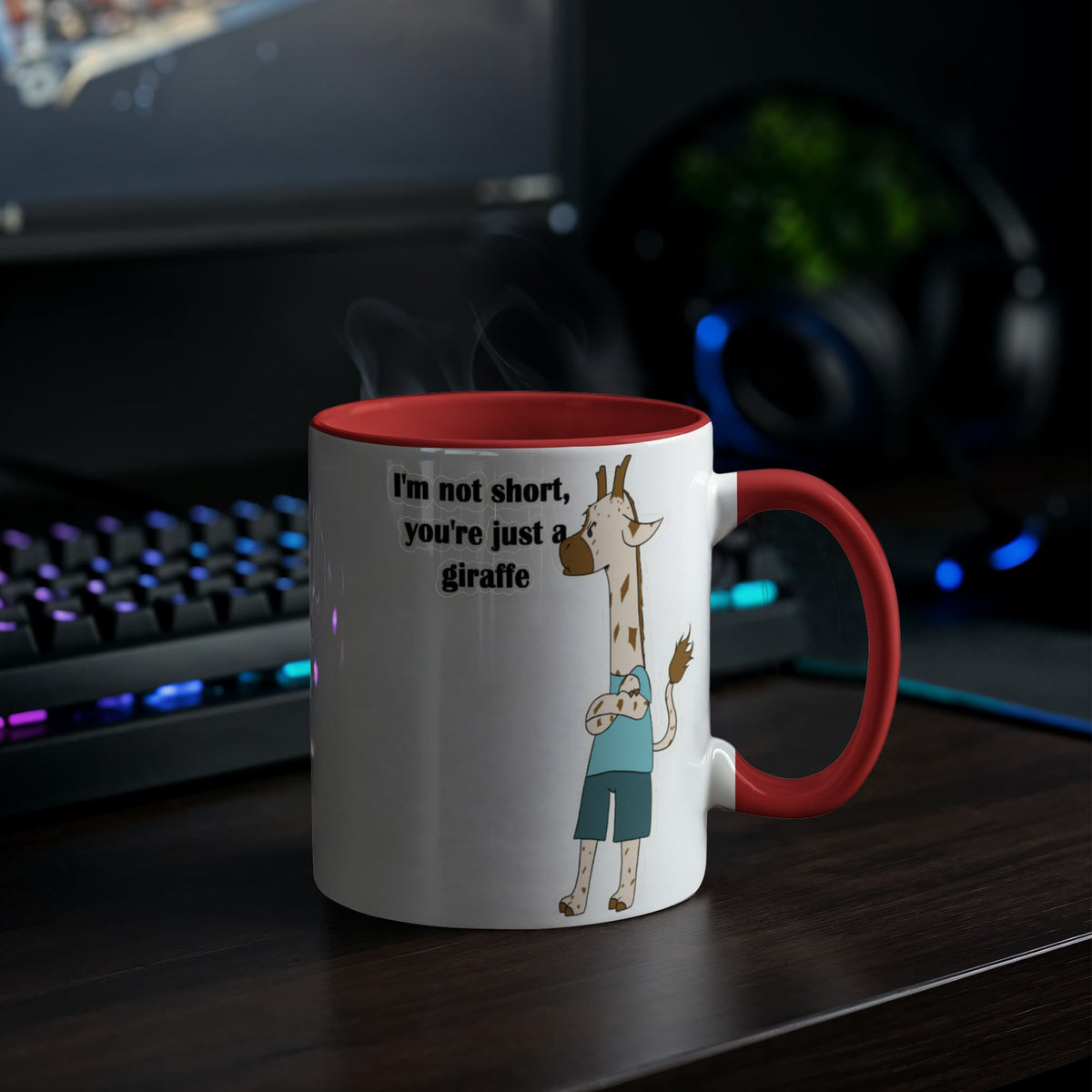 I'm Not Short, You're Just a Giraffe — Giraffe Edition Mug (color variation)
