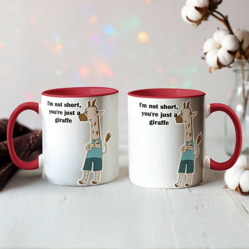 I'm Not Short, You're Just a Giraffe — Giraffe Edition Mug (color variation)