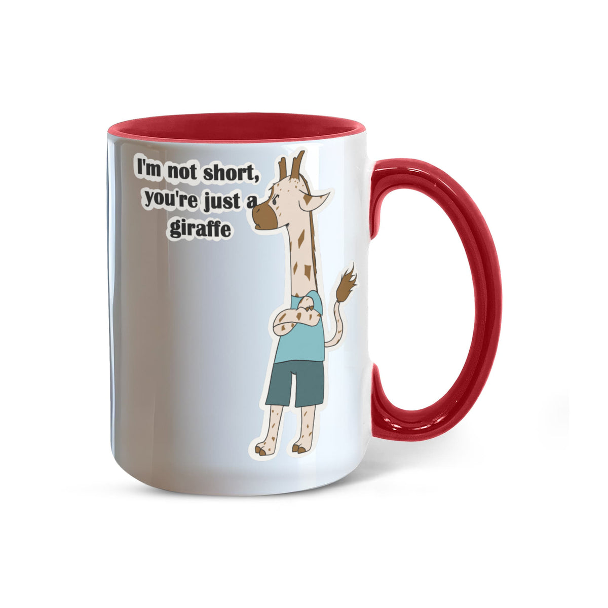 I'm Not Short, You're Just a Giraffe — Giraffe Edition Mug (color variation)