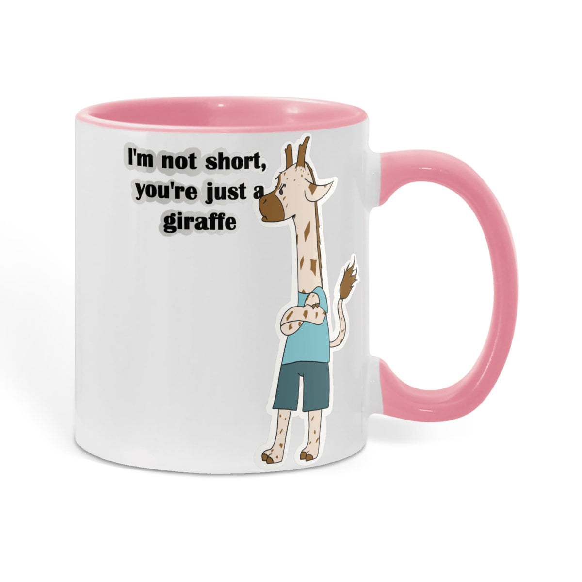 I'm Not Short & I'm Not Tall — Giraffe & Mouse Edition Mug (Colour Variation)