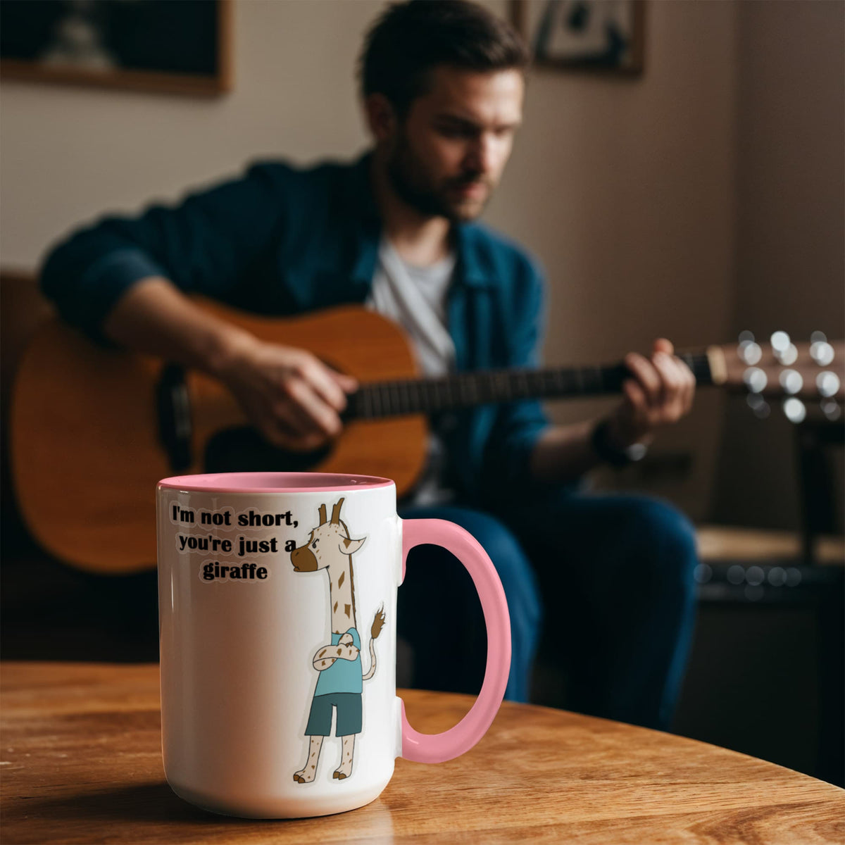 I'm Not Short, You're Just a Giraffe — Giraffe Edition Mug (color variation)