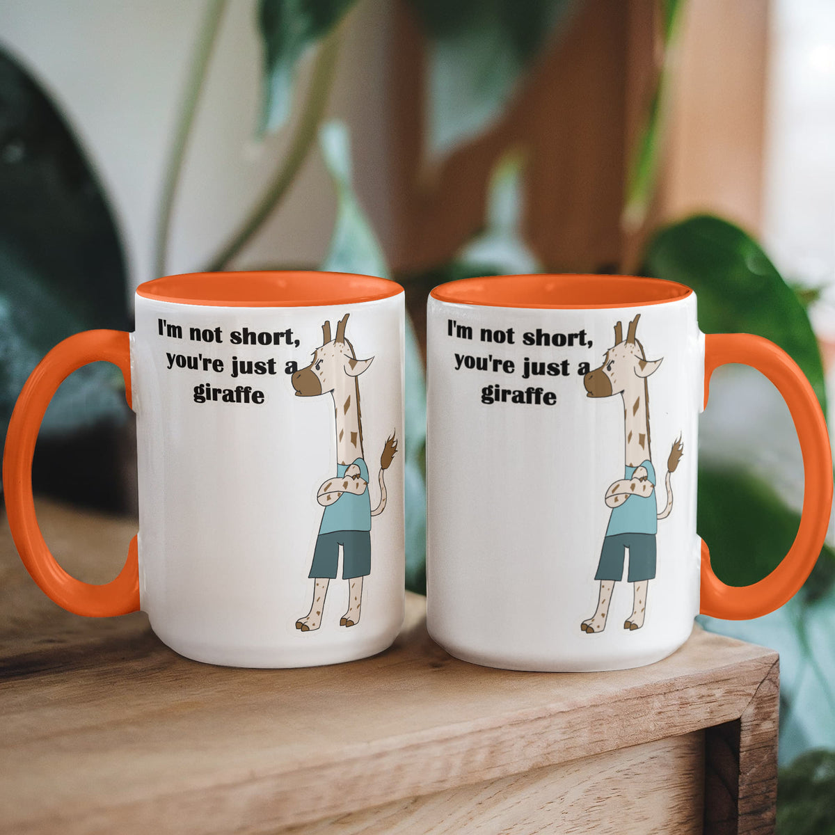 I'm Not Short, You're Just a Giraffe — Giraffe Edition Mug (color variation)