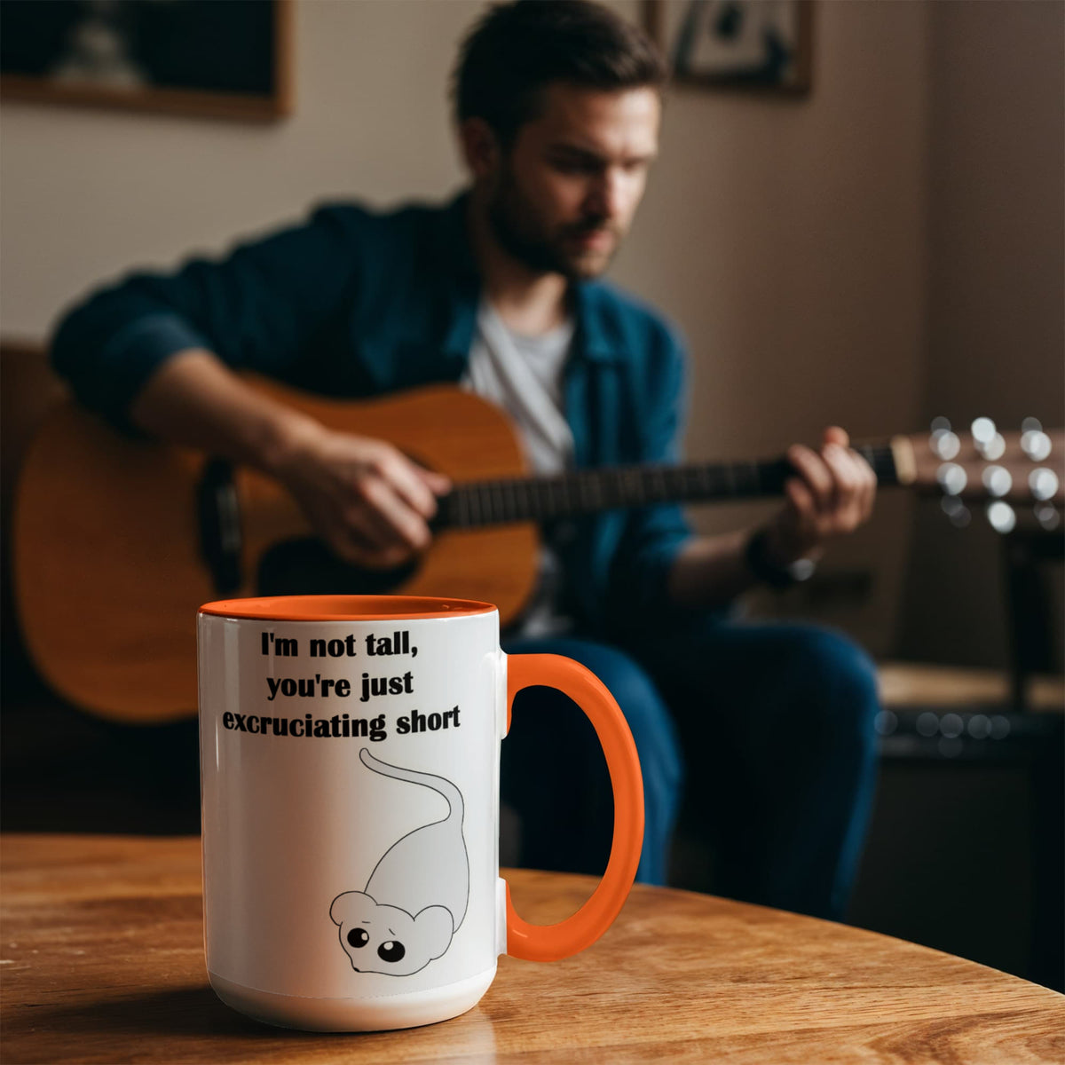 I'm Not Short & I'm Not Tall — Giraffe & Mouse Edition Mug (Colour Variation)