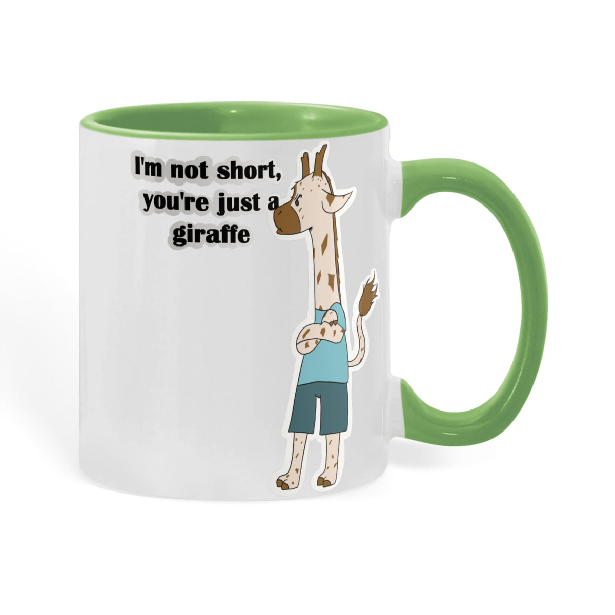 I'm Not Short & I'm Not Tall — Giraffe & Mouse Edition Mug (Colour Variation)
