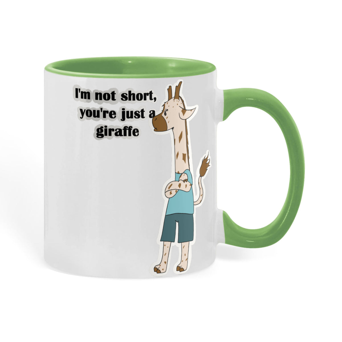 I'm Not Short, You're Just a Giraffe — Giraffe Edition Mug (color variation)
