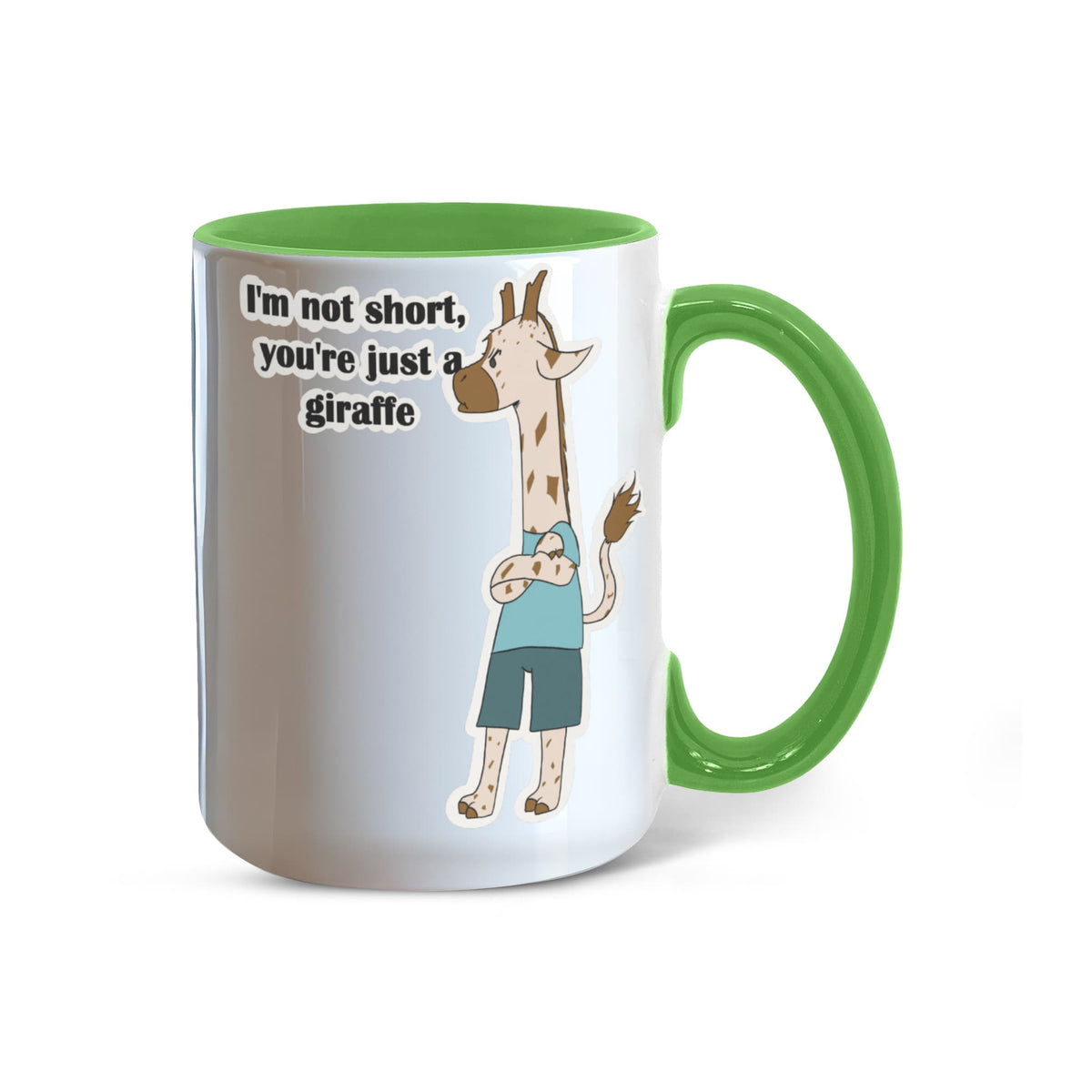 I'm Not Short, You're Just a Giraffe — Giraffe Edition Mug (color variation)