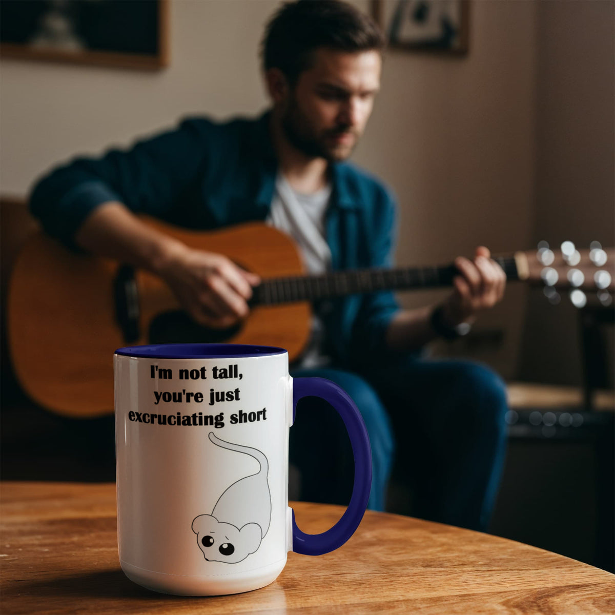 I'm Not Short & I'm Not Tall — Giraffe & Mouse Edition Mug (Colour Variation)